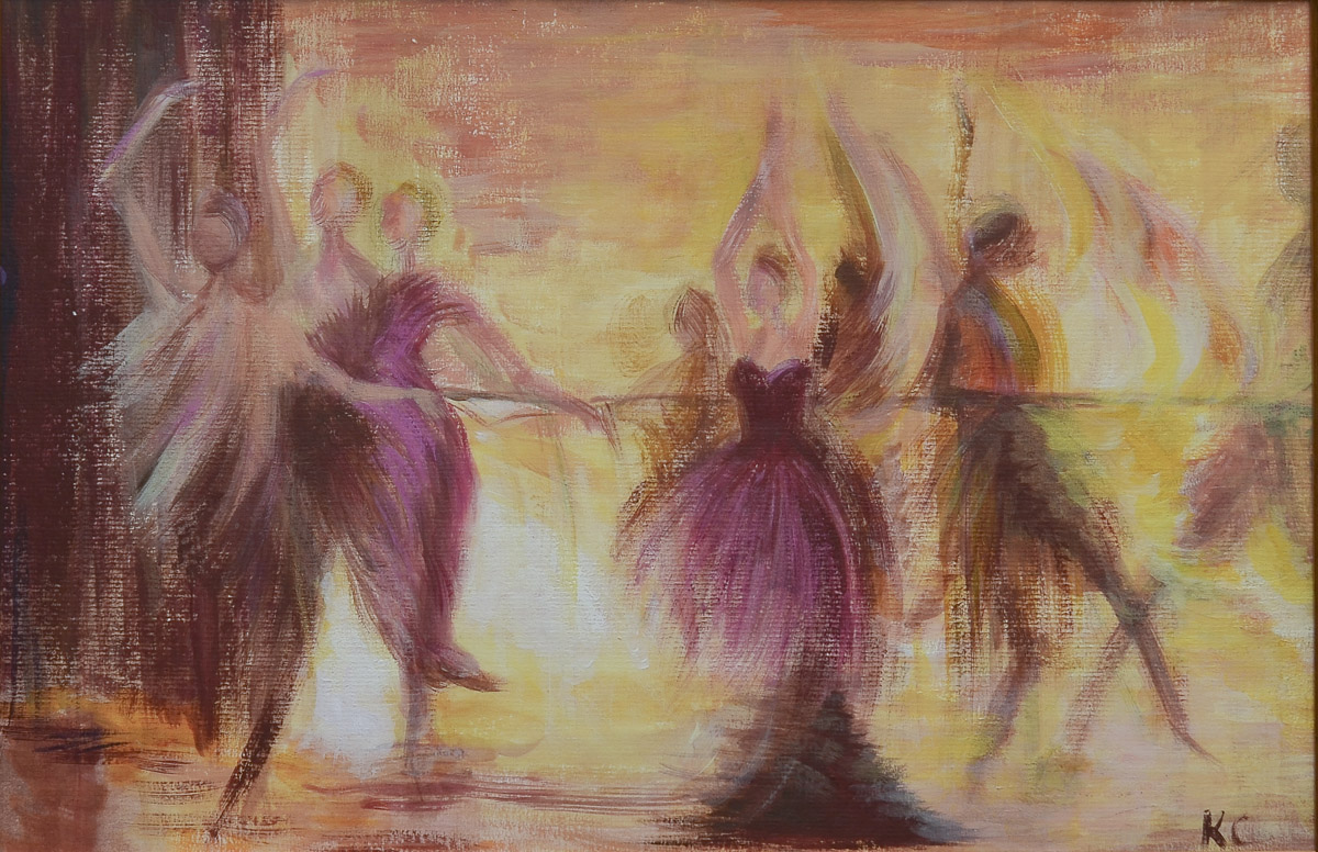 Ballet Dancers At Rehearsal
